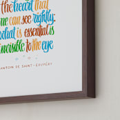 "See It With Your Heart" - Art Print in Eggshell White by Irina Nosova - Frame Close-up