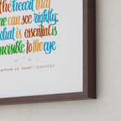 "See It With Your Heart" - Art Print in Eggshell White by Irina Nosova - Frame Close-up