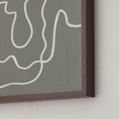 "Hiking in Okoboji" - Art Print in Moss by Calee A.H. Cecconi - Frame Close-up