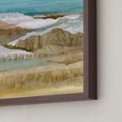 "Uneven Ground I" - Art Print in Sky Blue by Lara Eckerman - Frame Close-up