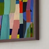 "Candy Jar Series: Candy Necklace #6" - Art Print in Aqua Blue by Poppy Dodge - Frame Close-up