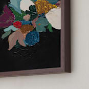 "Botanical Series Black" - Art Print in multi colored by Caryn Owen - Frame Close-up
