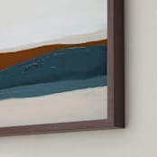 "Fall Seascape" - Art Print in brown by Caryn Owen - Frame Close-up