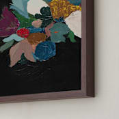 "Botanical Series Black" - Art Print in multi colored by Caryn Owen - Frame Close-up