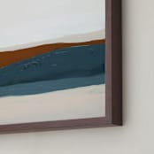 "Fall Seascape" - Art Print in brown by Caryn Owen - Frame Close-up