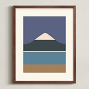 "Horizons Set 4" - Art Print in Purple Peaks by Roseanne Kenny - Framed