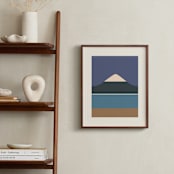 "Horizons Set 4" - Art Print in Purple Peaks by Roseanne Kenny - In a Room