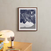 "Into the Nighttime Sky" - Art Print in White by Kirsten McEvenue - In a Room