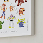 "Andy's Toys from Disney and Pixar's Toy Story" - Personalized Art Print in Candy by Rebecca Smith - Frame Close-up