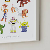 "Andy's Toys from Disney and Pixar's Toy Story" - Personalized Art Print in Candy by Rebecca Smith - Frame Close-up