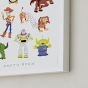 "Andy's Toys from Disney and Pixar's Toy Story" - Personalized Art Print in Candy by Rebecca Smith - Frame Close-up