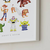 "Andy's Toys from Disney and Pixar's Toy Story" - Personalized Art Print in Candy by Rebecca Smith - Frame Close-up