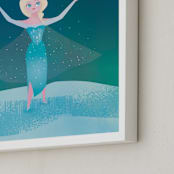 "Disney Elsa's Magic" - Personalized Art Print in Frost by Lori Wemple - Frame Close-up