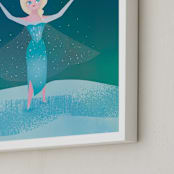 "Disney Elsa's Magic" - Personalized Art Print in Frost by Lori Wemple - Frame Close-up