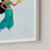 "A Wish from Disney's Jasmine" - Personalized Art Print in Fountain by Lori Wemple - Frame Close-up