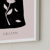 "Enchanted Disney Beauty And The Beast" - Personalized Art Print in Petal by Robin Ott - Frame Close-up