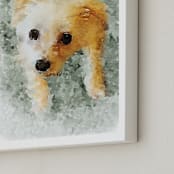 "Custom Pet Portrait" - Custom Print in White by Minted - Frame Close-up