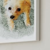 "Custom Pet Portrait" - Custom Print in White by Minted - Frame Close-up