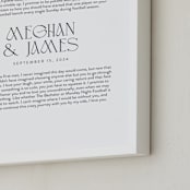"Our Vows: Portrait Orientation Custom Print" - Custom Print in Midnight Blue by Minted - Frame Close-up