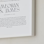 "Our Vows: Portrait Orientation Custom Print" - Custom Print in Midnight Blue by Minted - Frame Close-up