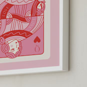 "The Queen: Custom Print" - Custom Print in Bubblegum by Jenna Holcomb - Frame Close-up