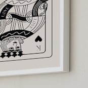 "The King: Custom Print" - Custom Print in Champagne by Jenna Holcomb - Frame Close-up