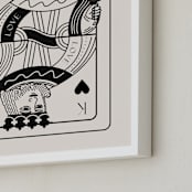 "The King: Custom Print" - Custom Print in Champagne by Jenna Holcomb - Frame Close-up