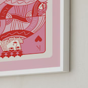 "The King and Queen: Custom Print" - Custom Print in Bubblegum by Jenna Holcomb - Frame Close-up
