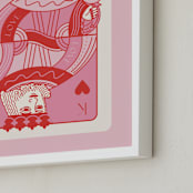 "The King and Queen: Custom Print" - Custom Print in Bubblegum by Jenna Holcomb - Frame Close-up
