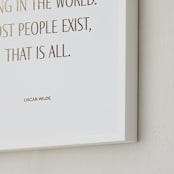 "Custom Quotes" - Custom Foil Print in Gold by Minted - Frame Close-up