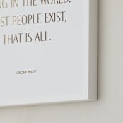 "Custom Quotes" - Custom Foil Print in Gold by Minted - Frame Close-up