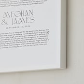 "Our Vows: Custom Foil Print" - Custom Foil Print in Silver by Minted - Frame Close-up