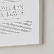 "Our Vows: Custom Foil Print" - Custom Foil Print in Silver by Minted - Frame Close-up