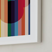 "Bright Stripes" - Art Print in Rainbow by Baumbirdy - Frame Close-up