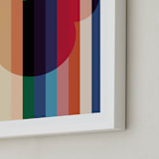"Bright Stripes" - Art Print in Rainbow by Baumbirdy - Frame Close-up
