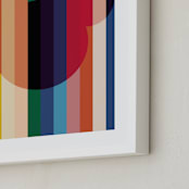 "Bright Stripes" - Art Print in Rainbow by Baumbirdy - Frame Close-up