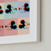 "3D Mickey Mouse" - Art Print in Sherbet by Emanuela Carratoni - Frame Close-up