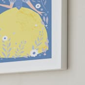 "Enchanted Snow White" - Art Print in Bluebird by Angela Thompson - Frame Close-up