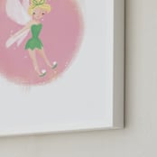 "Tink Flies" - Art Print in Blush by Itsy Belle Studio - Frame Close-up