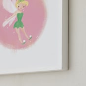 "Tink Flies" - Art Print in Blush by Itsy Belle Studio - Frame Close-up