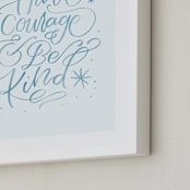 "Courage and Kindness" - Art Print in Glass Slipper by Amy Payne - Frame Close-up
