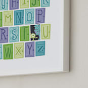 "Alphabet Doors" - Art Print in Iris by Jessie Steury - Frame Close-up