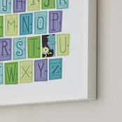 "Alphabet Doors" - Art Print in Iris by Jessie Steury - Frame Close-up