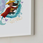 "Warrior Princess Raya" - Art Print in Water Dragon by curiouszhi - Frame Close-up