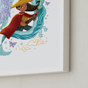"Warrior Princess Raya" - Art Print in Water Dragon by curiouszhi - Frame Close-up