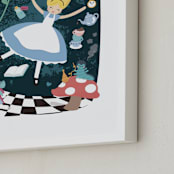 "The Rabbithole from Disney's Alice In Wonderland" - Art Print in Blue by peetie design - Frame Close-up