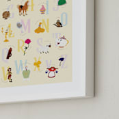 "The ABCs of Disney's Beauty and the Beast" - Art Print in Candlewax by Christie Kelly - Frame Close-up