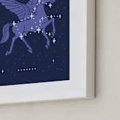 "Disney's Pegasus Stars Are Born" - Art Print in Purple by Rebecca Smith - Frame Close-up