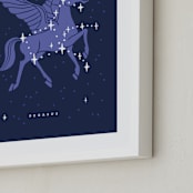 "Disney's Pegasus Stars Are Born" - Art Print in Purple by Rebecca Smith - Frame Close-up