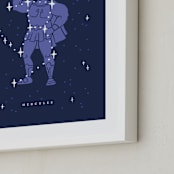 "Disney's Hercules Stars Are Born" - Art Print in Pruple by Rebecca Smith - Frame Close-up